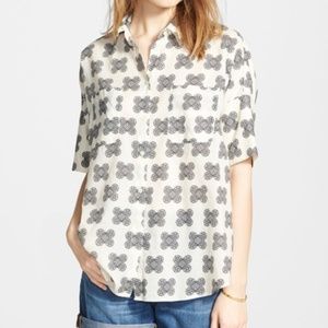 Madewell Ornamental Clover Cream Courier Shirt